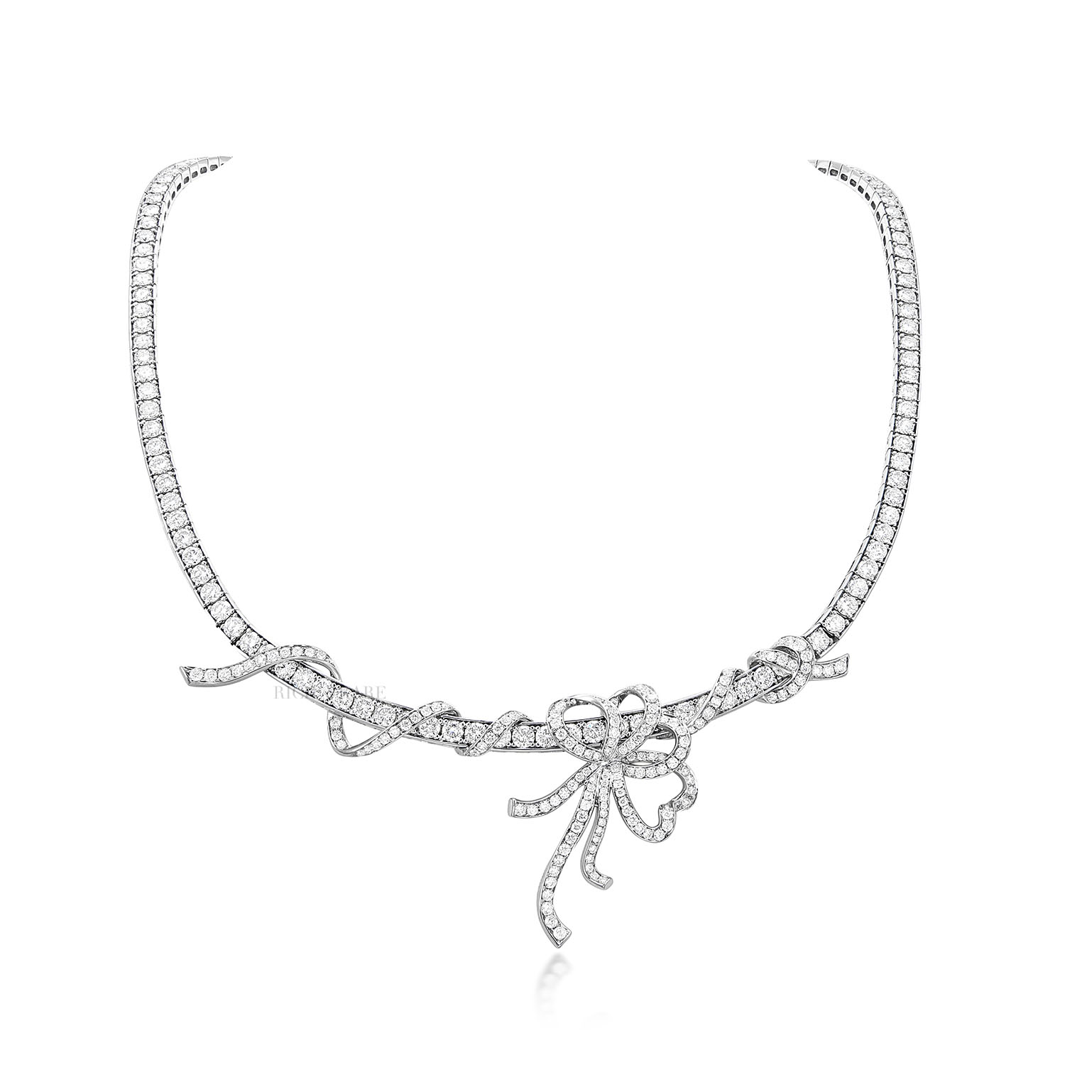 DIAMOND 'RIBBON' NECKLACE